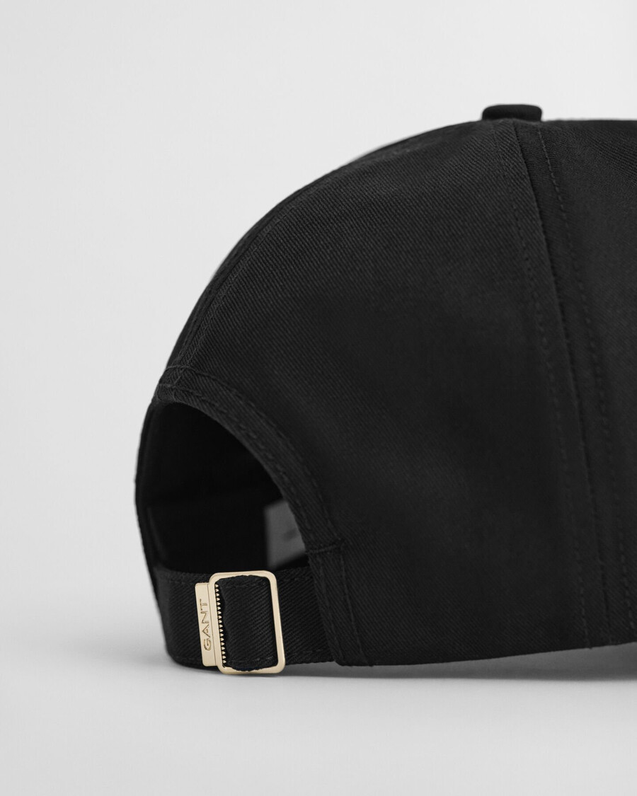 shield cotton twill cap - black