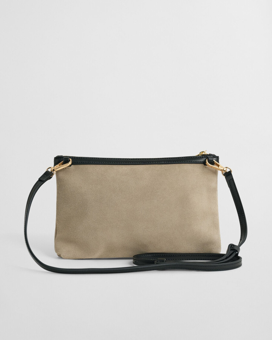 suede crossbody bag - taupe beige