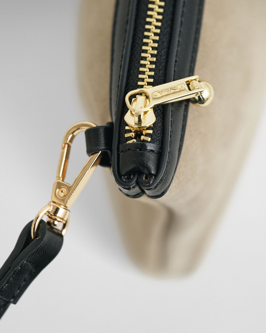 suede crossbody bag - taupe beige
