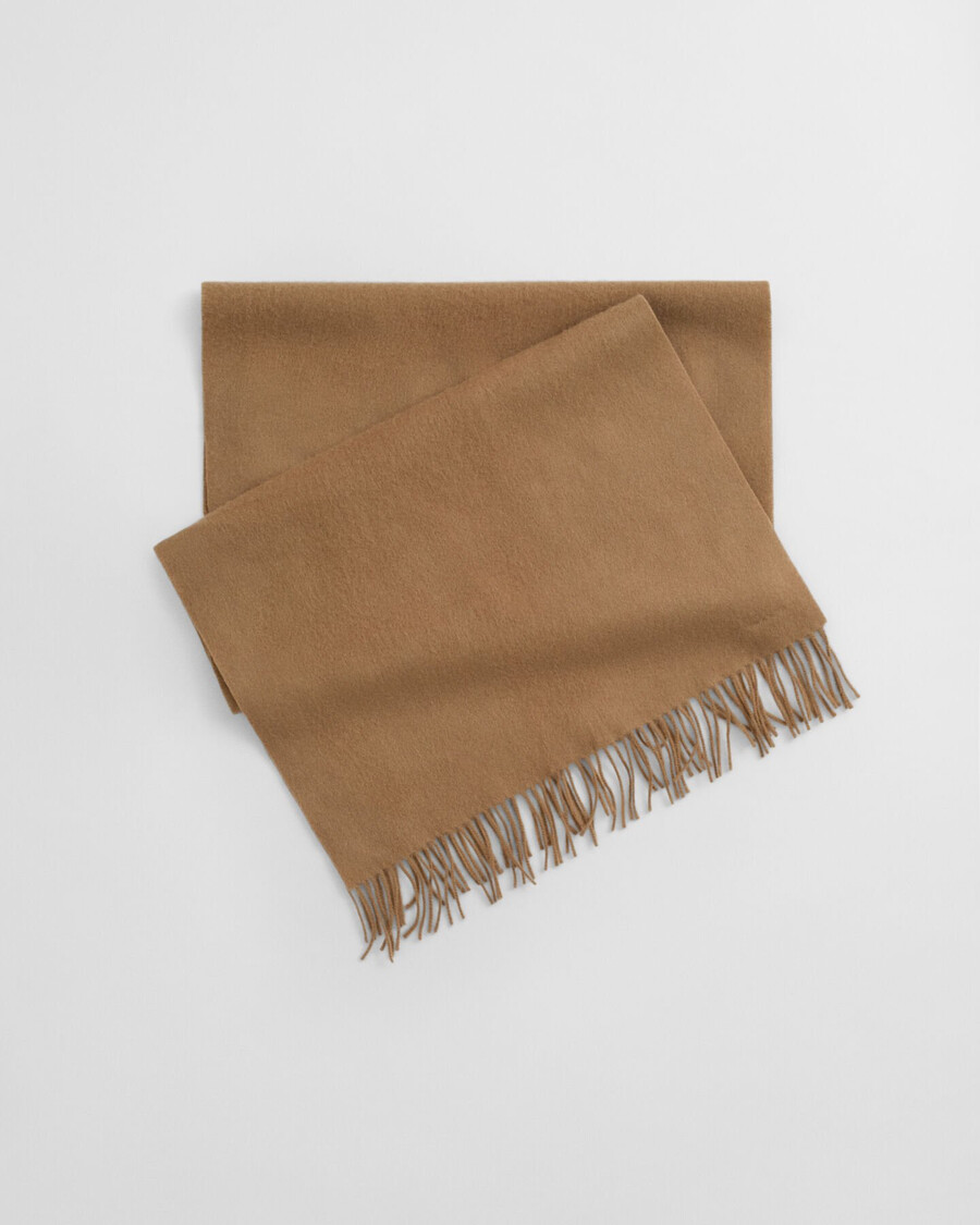 woven wool scarf - warm khaki