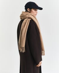 woven wool scarf - warm khaki