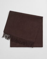 woven wool scarf - deep brown