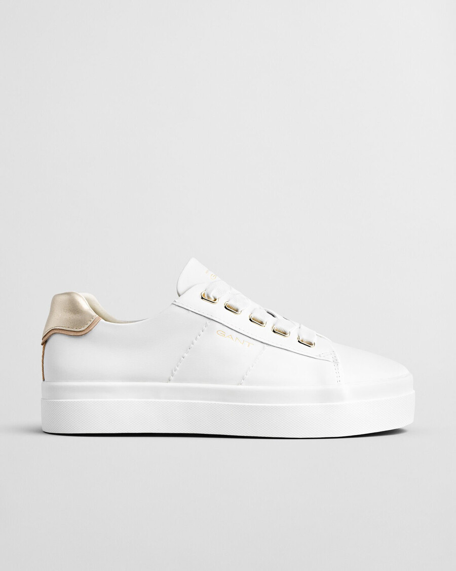 avona leather sneakers - white