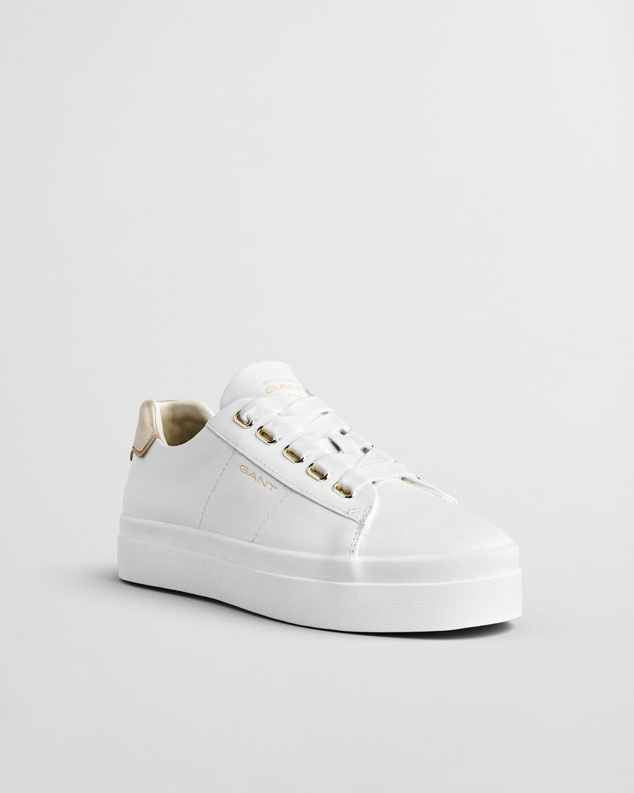 avona leather sneakers - white