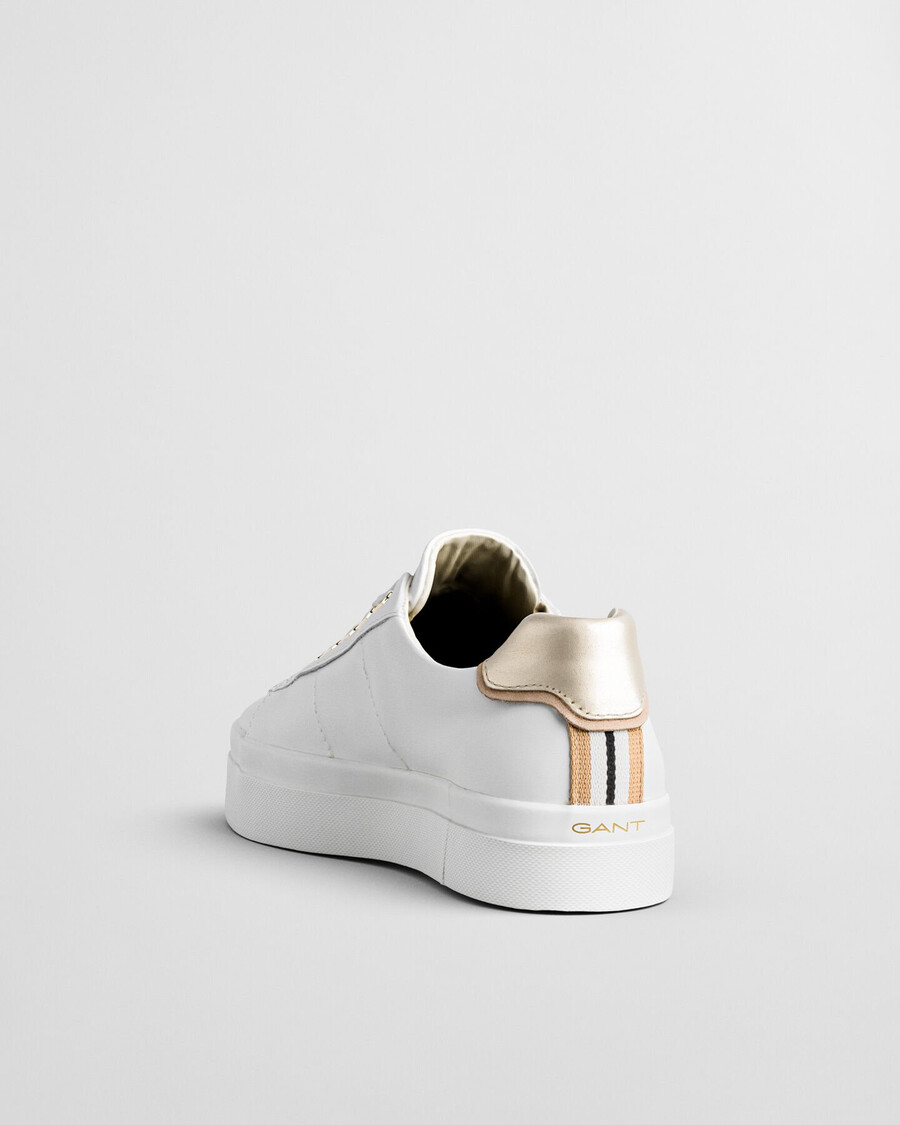 avona leather sneakers - white