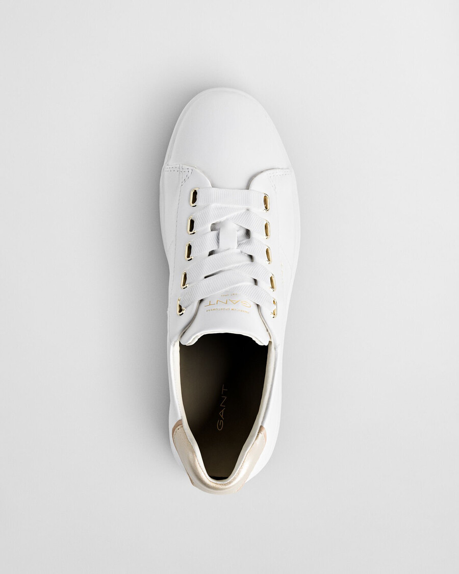 avona leather sneakers - white
