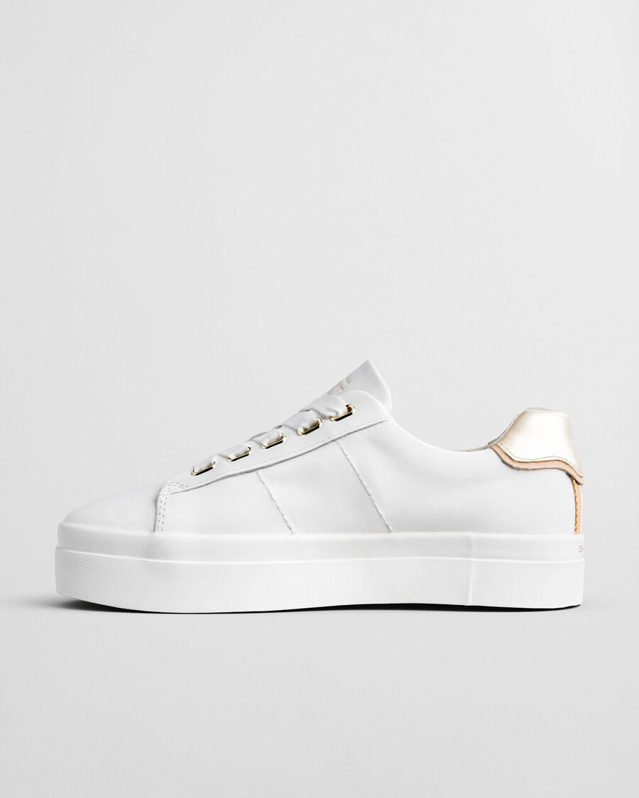 avona leather sneakers - white