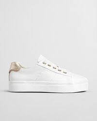 avona leather sneakers - white