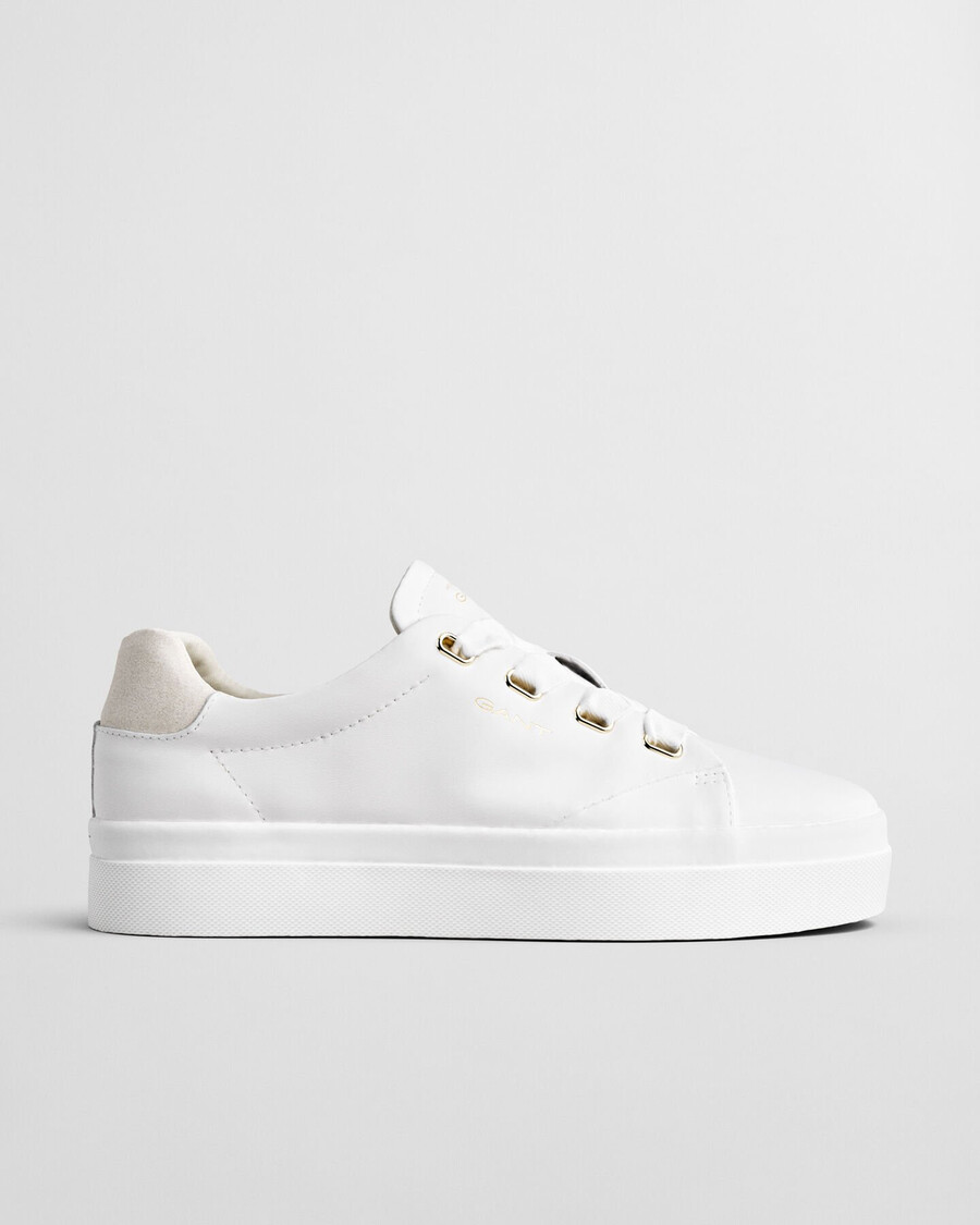 avona leather sneakers - white