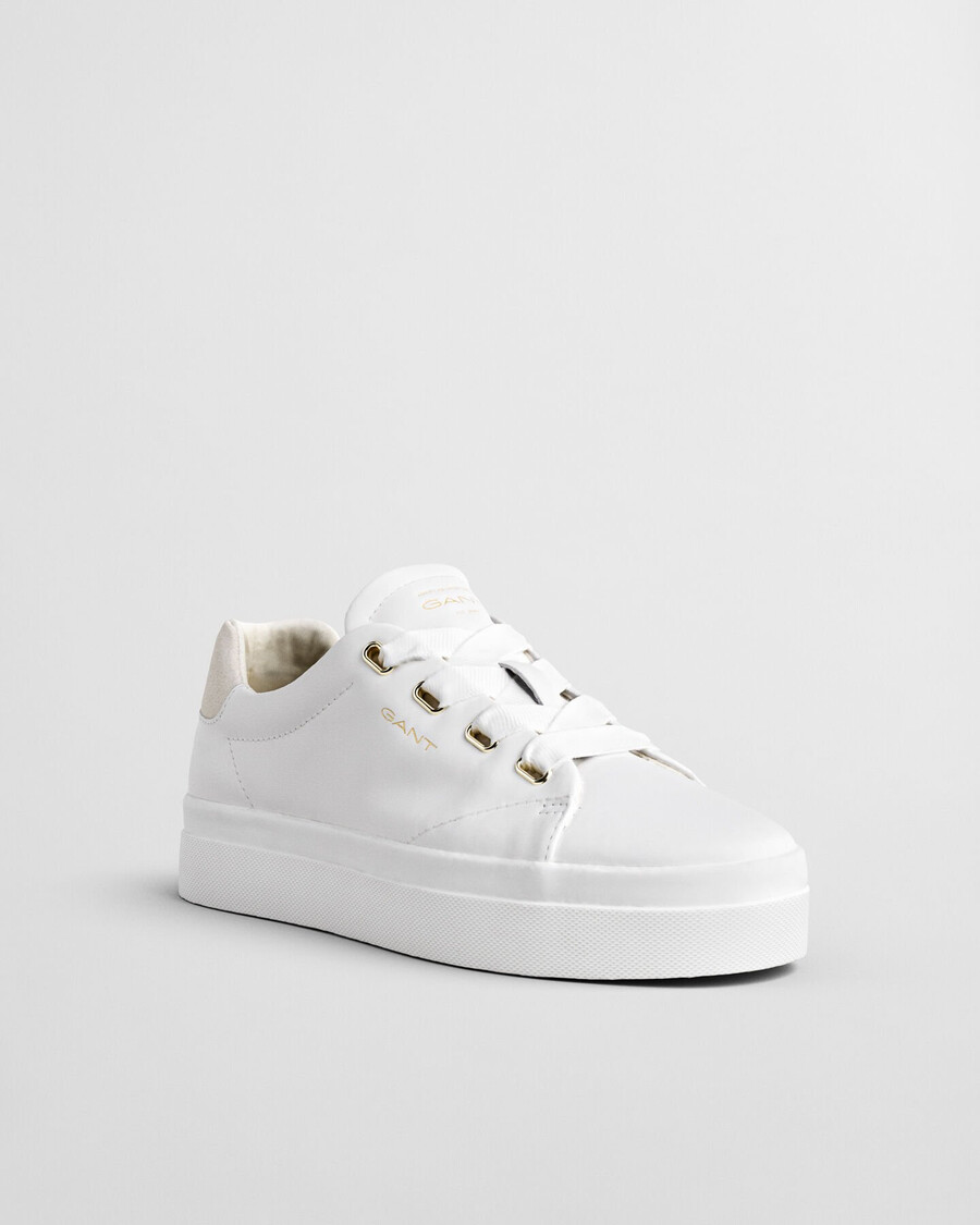 avona leather sneakers - white
