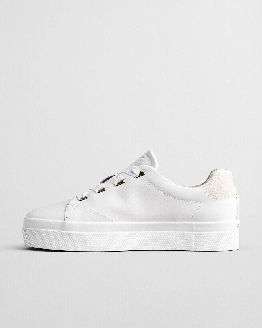 avona leather sneakers - white