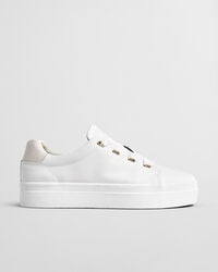 avona leather sneakers - white