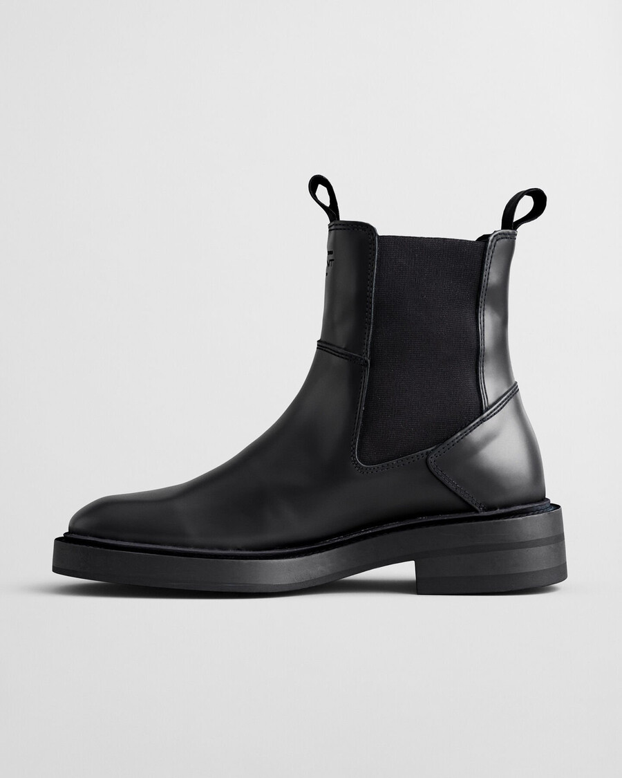 fallwi mid leather boots - black
