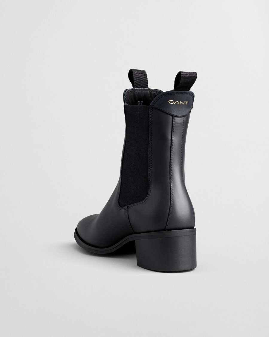 st broomly leather chelsea boots - black