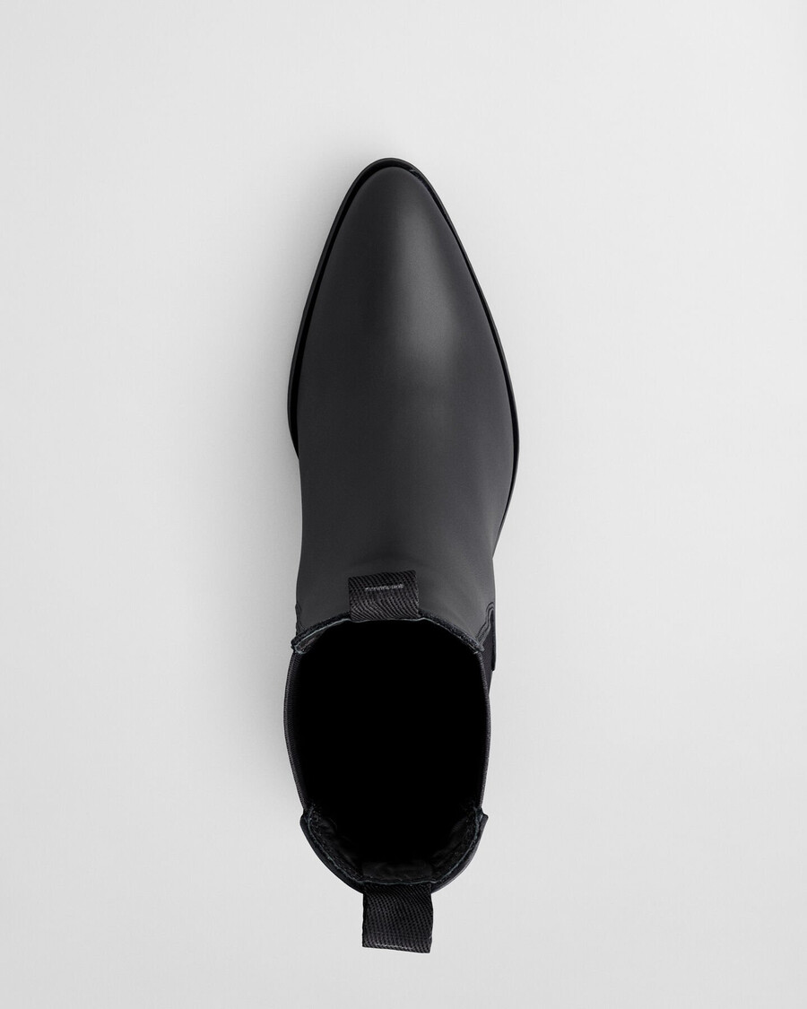 st broomly leather chelsea boots - black