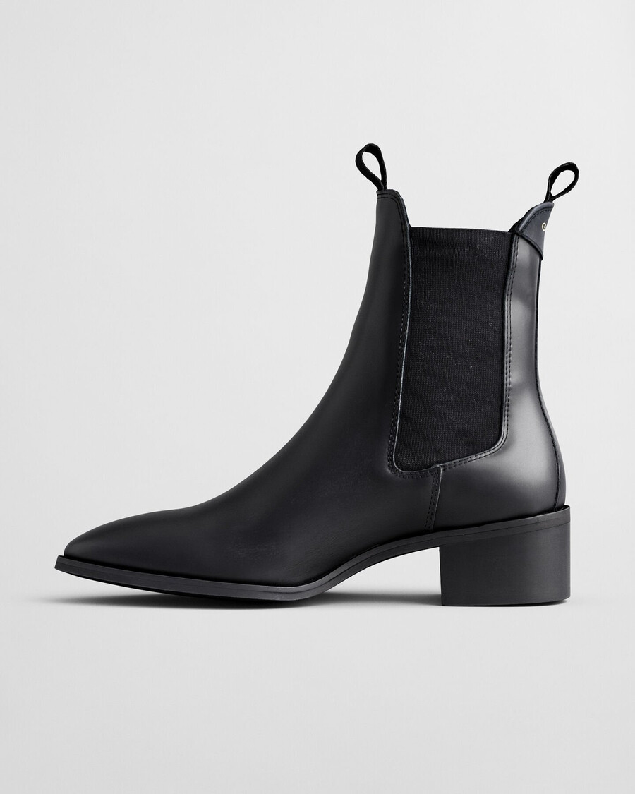st broomly leather chelsea boots - black