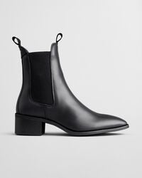 st broomly leather chelsea boots - black