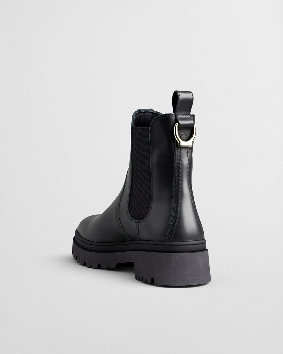 aligrey leather chelsea boots - black