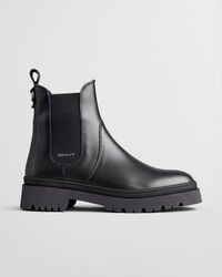 aligrey leather chelsea boots - black