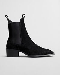 st broomly suede chelsea boots - black