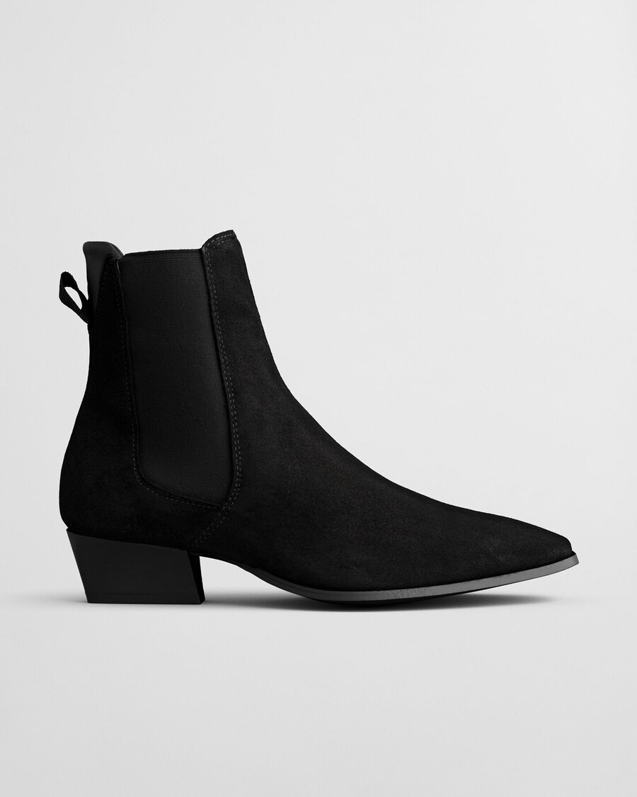bassotte suede boots - black