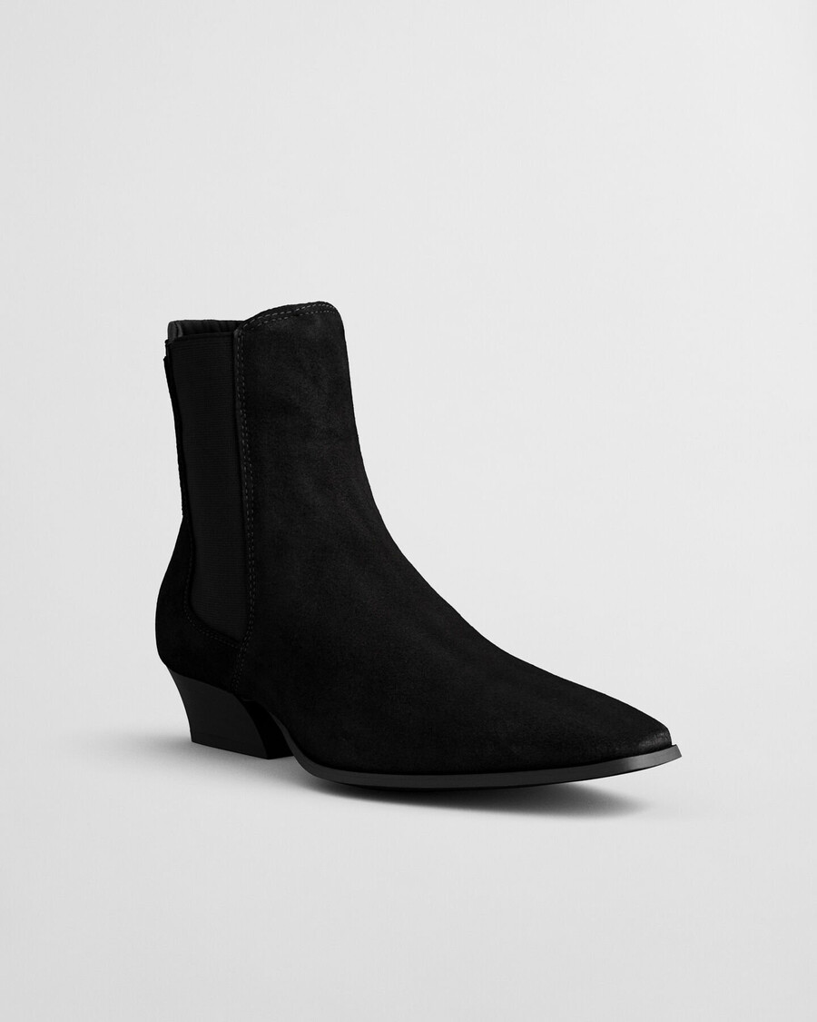 bassotte suede boots - black